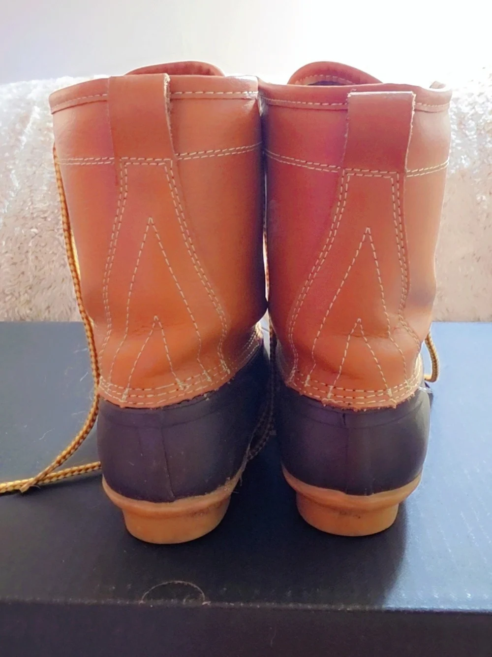 Target Women’s Two-Tone Duck Boots in Brown and Tan